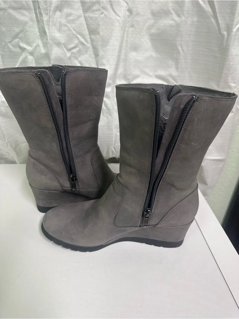 UGG Women's Grey Wedge Mid-Calf Boots